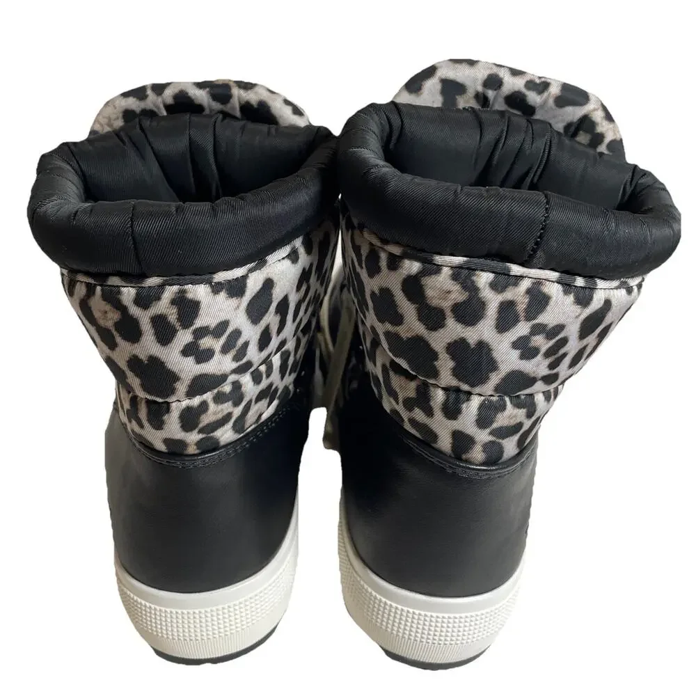 Cougar Shoes Wink Waterproof Nylon Leopard Boots Sz 6